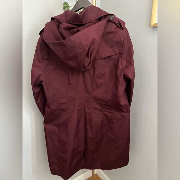 Burgundy Michael Michael Kors Trench ~ Size XL - Picture 6 of 12